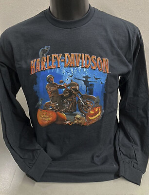 #ad Harley Davidson® Men#x27;s Ghost Rider Halloween Long Sleeve T Shirt 40297991 $38.21
