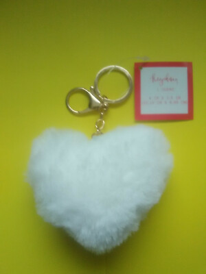 #ad 1PC Fluffy Heart Keychain $0.99
