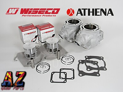 Yamaha Banshee Athena Stock Bore Triple Ported Cylinders WISECO Pistons Gaskets $598.48