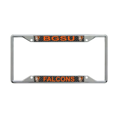 BOWLING GREEN STATE FALCONS CARBON BACKGROUND 6quot;X12quot; METAL LICENSE PLATE FRAME $20.00