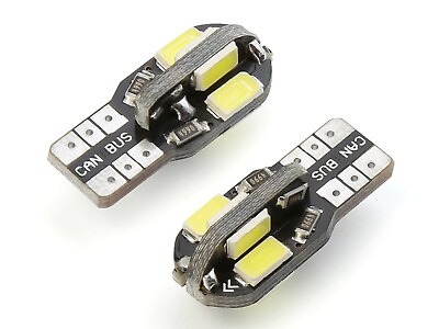 #ad 2x 8 LED PURE WHITE 501 T10 W5W SIDELIGHT BULBS HONDA CIVIC TYPE R VTEC 5730 SMD GBP 4.47