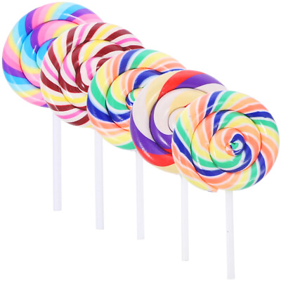 #ad 5 PCS Lollipops Party Favors Lollipop Large Prop Candy Pendant Toy Accessories $9.19