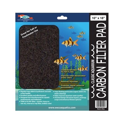 #ad #ad Weco Products Classic Aquarium Carbon Filter Pad Black 1 Each 10 In X 18 in By $12.93