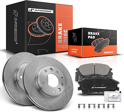 #ad 11.10 Inch 282Mm Front Vented Disc Brake Rotors Ceramic Pads Kit Compatible $146.99