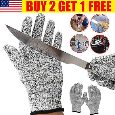 #ad Anti cut Butcher Gloves Cut Proof Stab Resistant Safety Work Gloves Level 5 S XL $7.09