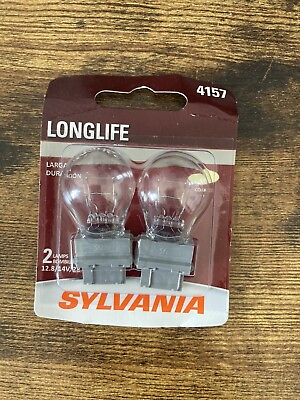 #ad Pack of 2 Sylvania 4157 Long Life Miniature Lamps 12.8 14 Volt Automotive $8.50