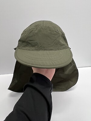 #ad Unisex Sun Hat with Neck Flap Cover Fishing Safari Cap Neck Protection Green $12.50