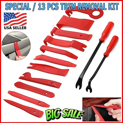 #ad 13 Auto Trim Removal Tool Kit Car Panel Door Dashboard Fastener Remover Pry Set $9.95