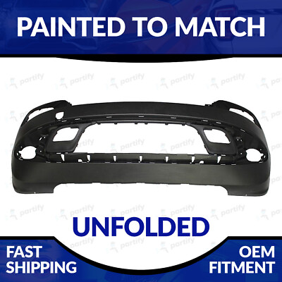 #ad NEW Painted 2014 2018 Jeep Cherokee Unfolded Front Bumper W O Sensor Holes $487.99