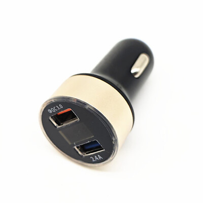 #ad Dual USB LED Display QC3.0 Fast Auto Charger For Car Cigarette Lighter Socket $9.80