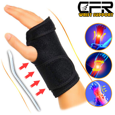 #ad Wrist Brace Support Hand Carpal Tunnel Steel Splint Gym Arthritis Running Sprain $13.94