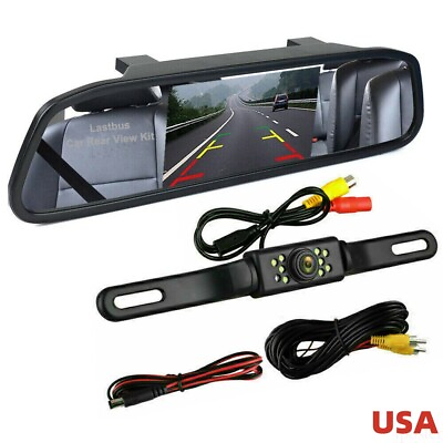 #ad Car Backup Camera Rear View System Night Vision 4.3quot; Mirror Monitor $27.59