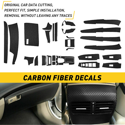 #ad #ad For 2008 2012 Accord Carbon Honda Cover Trim Fiber Style Decor Interior Kit 29PC $22.55