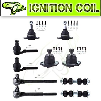 #ad All 10x Suspension Front Ball Joint Tie Rod End Kit Fits 1998 2000 Isuzu Hombre $58.13