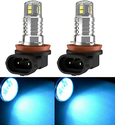 #ad LED 20W H11 Blue 10000K Two Bulbs Fog Light Replacement Upgrade Stock Lamp Fit $25.50