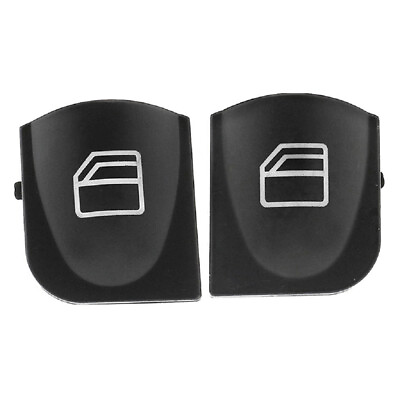 #ad 2x Black Window Front Switch Button Caps Fits For Mercedes W203 C230 C240 C280 $9.67