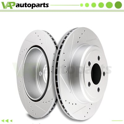 #ad Rear Brake Rotors Discs For Dodge Challenger Charger Magnum Slotted Drilled 2pcs $71.05
