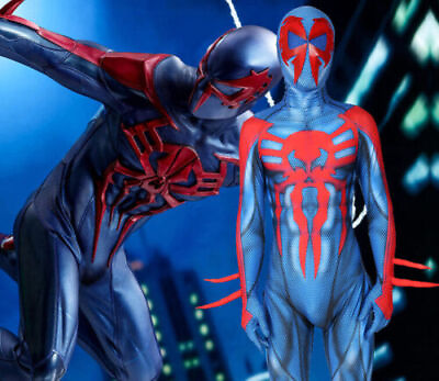 #ad 2099 Miguel O#x27;Hara Cosplay Costume Halloween Spiderman Spandex Jumpsuit Bodysuit $25.64