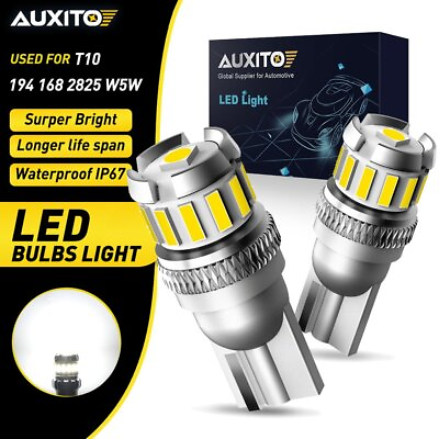 #ad Auxito Super Bright 168 192 194 2825 LED License Plate Light Bulbs 6500K White $8.59