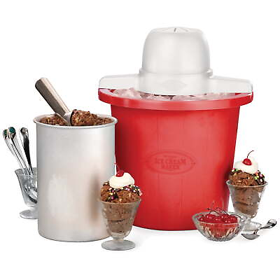 #ad 4 Quart Electric Ice Cream Maker Makes Up To Ice Cream Frozen Yogurt or Gelato $18.98