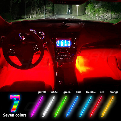 #ad 4X 36LED RGB Car Interior Atmosphere Light Strip USB Music Remote Control $16.55
