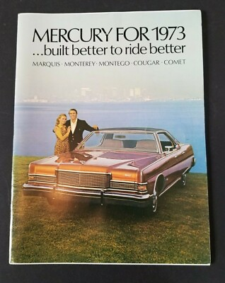 #ad 1973 Mercury Dealer Sales Brochure Mailer Built Better To Ride Better 48 pg Book $19.95