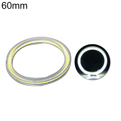 #ad 60mm 120mm Silicone Wire Car COB Angel Eye LED Ring Light Headlight Lamp $10.73