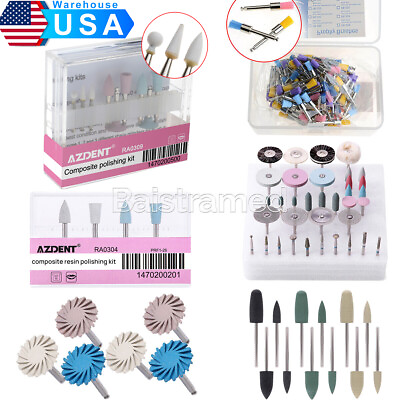#ad Dental Composite Polishing Kit Rubber Polisher Resin Base For Low Contra Angle $11.99