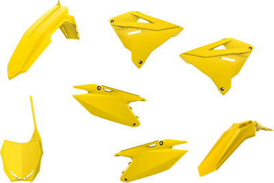 #ad Polisport Yellow Restyle Plastic Kit Set New Style 2019 Suzuki RM250 RM125 01 08 $144.68