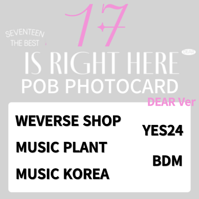 #ad SEVENTEEN BEST Album 17 IS RIGHT HERE DEAR Ver POB Pre Order Bebefit PHOTOCARD $14.90
