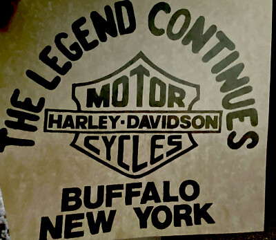 #ad #ad Vtg Harley Davidson T Shirt Transfer 1970s Buffalo NY Heat transfer Iron On Rare $19.80