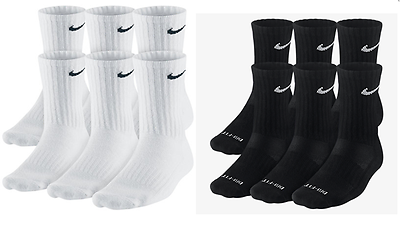 Nike Everyday Plus Cushioned Training Socks 1 2 3 OR 6 PAIRS WHITE OR BLACK $20.99