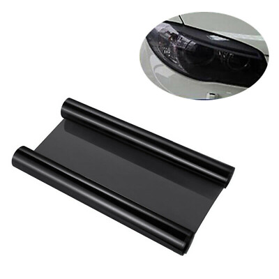 #ad Car Gloss Dark Black Headlight Taillight Fog Light Tint Film Vinyl Front or Tail $10.99