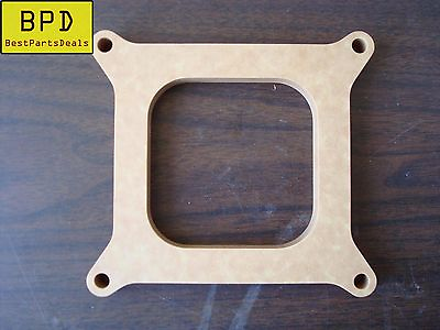 #ad Carb Spacer 1 2quot; Thick 4 barrel Square Bore Pattern Open Fiber Laminate Wood $35.99