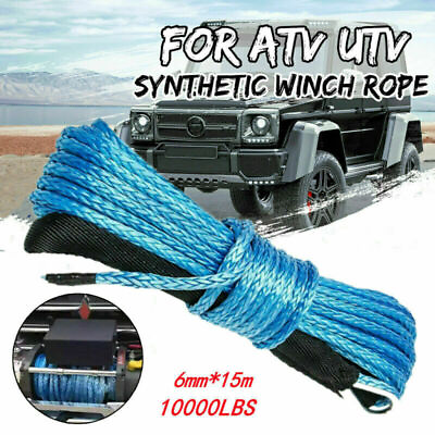 #ad Synthetic Winch Rope Line 1 4quot;x 50#x27; 10000LBS Recovery Cable 4WD ATV UTV w Sheath $14.95