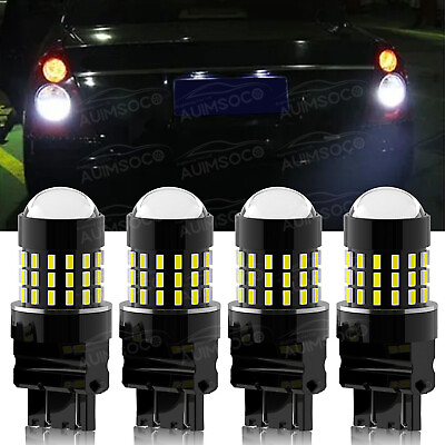 #ad 4X 3157 LED Backup Reverse Brake Tail Light Bulbs For GMC Sierra 1500 2007 2013 $34.99