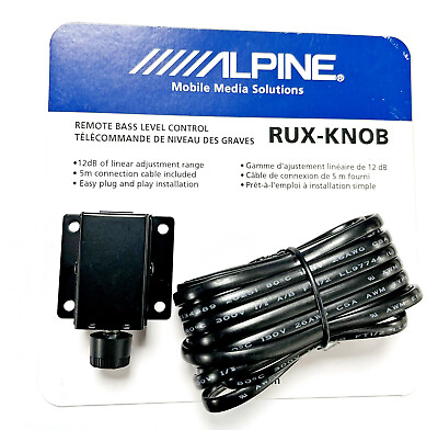 #ad Alpine RUX KNOB Remote Bass Level Control with 5m Connection Cable New Original $19.00