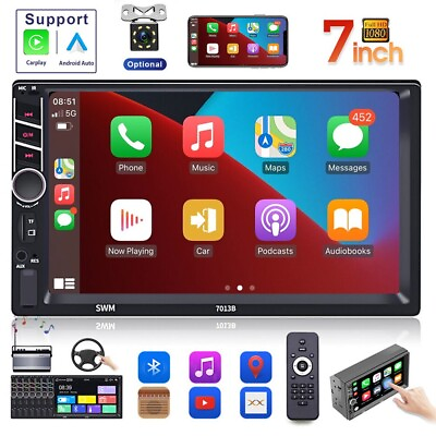 #ad Double 2Din 7quot; Car FM Radio Apple Android Carplay Bluetooth Stereo Touch Screen $28.39