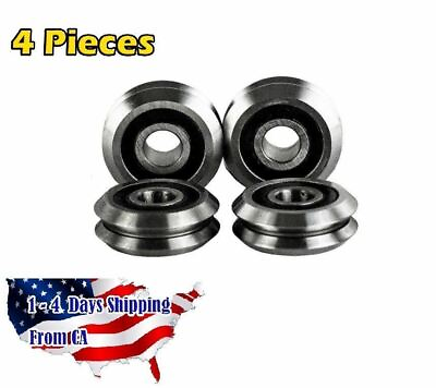 #ad RM2 2RS 3 8 inch V Groove Roller Bearing Rubber Sealed Line Track 4PCS $15.91