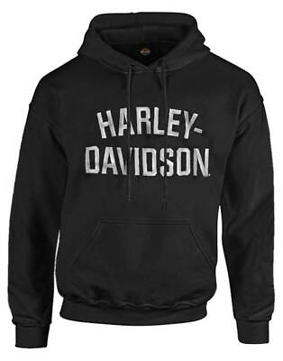 #ad #ad Harley Davidson Men#x27;s Heritage Pullover Hooded Sweatshirt Black Hoodie $22.59