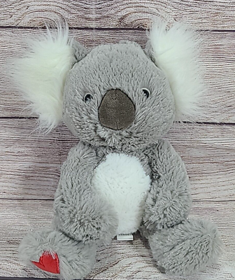 #ad Hallmark Plush Kuddle Koala Bear Stuffed Animal Soft Fluffy Heart Gray White 9quot; $14.99