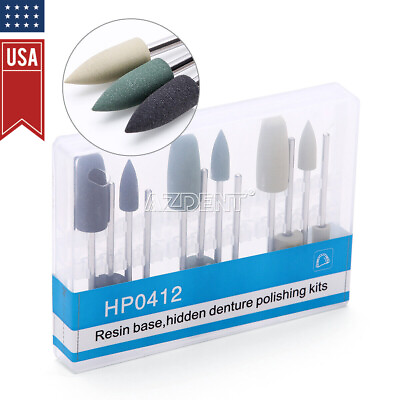 #ad US Dental Resin Base Hidden Denture Polishing Kit HP0412 for Low Speed Handpiece $10.48