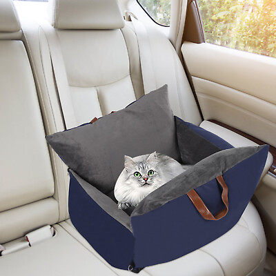 #ad Pet Cat Dog Car Seat Car Travel Pet Booster Seat Large Space w Carrying Handle $17.00