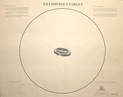 #ad NRA ST 2 Official Shotgun Sighting Patterning Target 35quot; x 45quot; with 30quot; circle $29.98