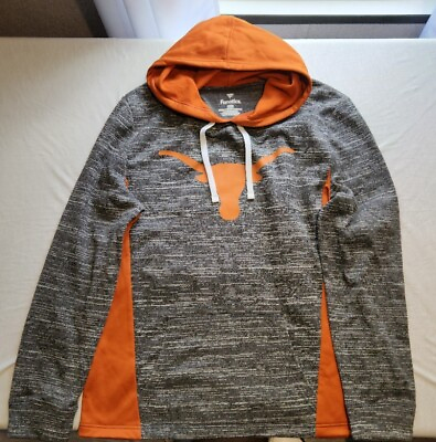#ad Large UT Hoodie Texas Longhorns Unisex Pullover Orange Grey Fanatics Logo $20.00