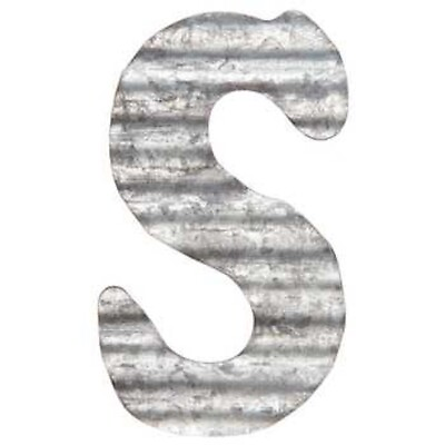 #ad Letter S 5quot; Corrugated Metal Letter Wall Decor BRAND NEW $16.97