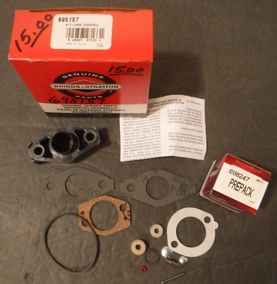 New OEM Briggs and Stratton Genuine Service Part Carb Overhaul Kit 395157 $16.95