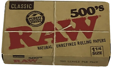 #ad Raw Classic 500 Pack  Unrefined Rolling Papers *Free Shipping* $11.90