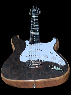 #ad NEW 12 STRING STRAT STYLE BEAUTIFUL ELECTRIC GUITAR CURLY BURL MAPLE $156.75