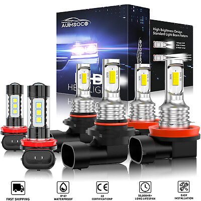 #ad For Lexus ES350 2013 2014 2015 LED Headlight Hi Low Beam Fog Light Bulbs Kit $35.99